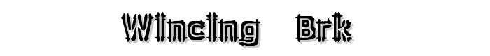 Wincing -BRK- font